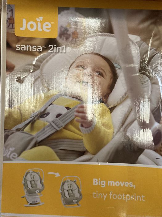 Leagăn și balansoar rotativ electric bebelusi sansa 2 in 1