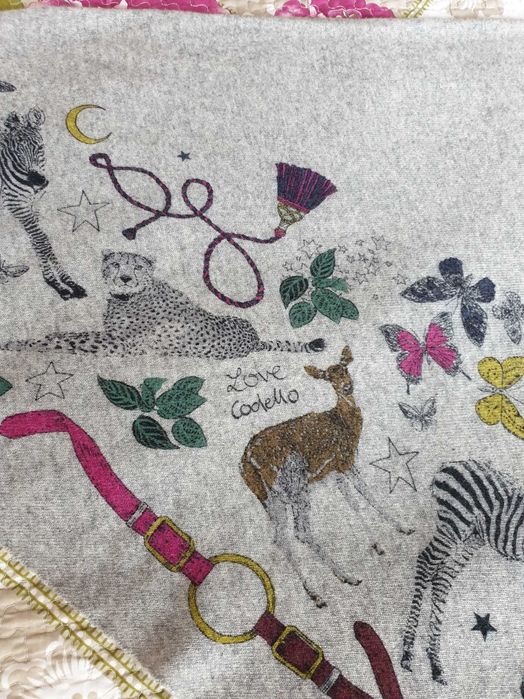 Fular sal casmir lana gri Codello Massimo Dutti Zara