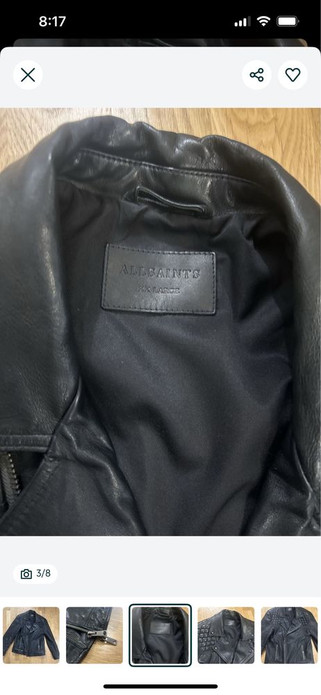 All Saints Conroy /Kushiro/ XXL кожено яке
