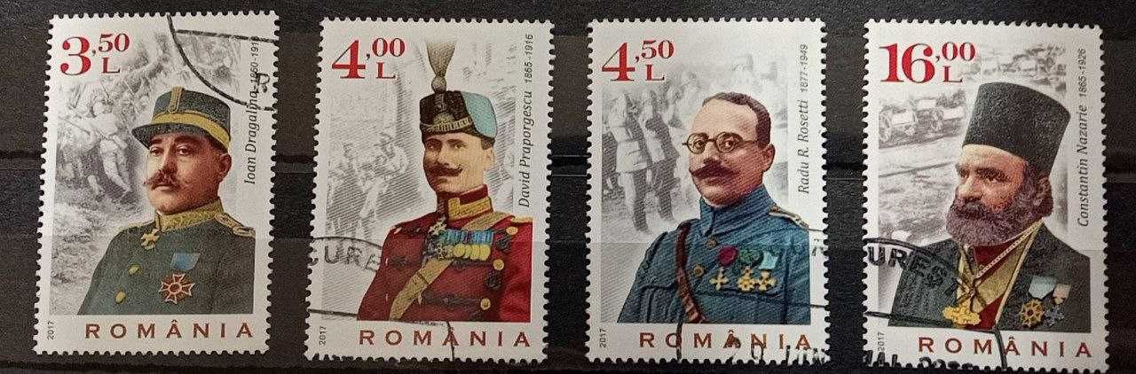 Emisiuni recente complete timbre romanesti prestampilate, 5 lei/set