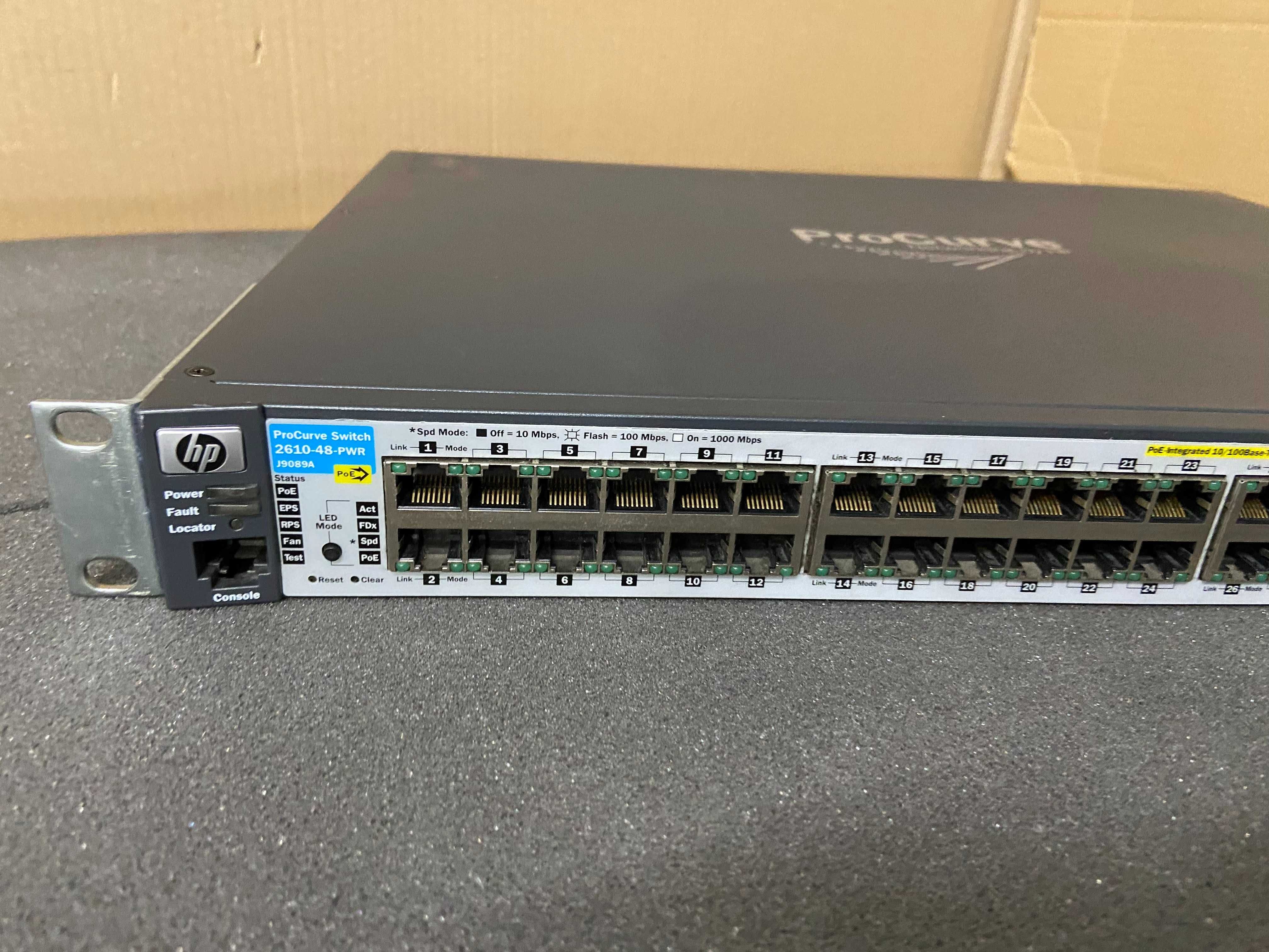 PoE суич HP ProCurve 2610-48 - 48 портов switch наблюдение камери