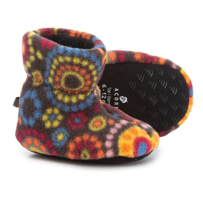 NOU! Botoșei ajustabili din polar ACORN Easy Bootie Slippers