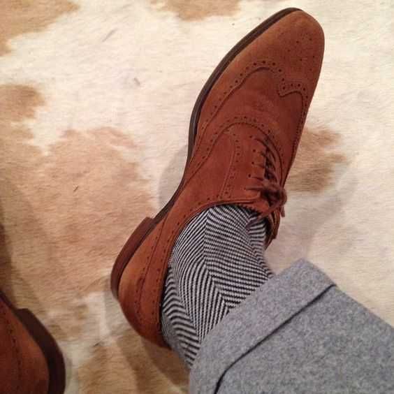 Pantofi oxford 40.5 41 brogue suede Lavoratione Artigianale piele nat