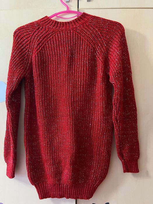 Pulover cu decolteu în formă de U, cu imprimeu de Craciun