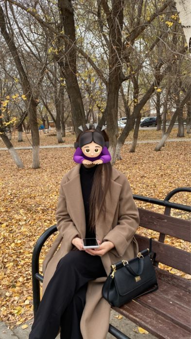 Пальто коричневое