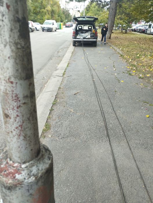 Стоманено въже на метър