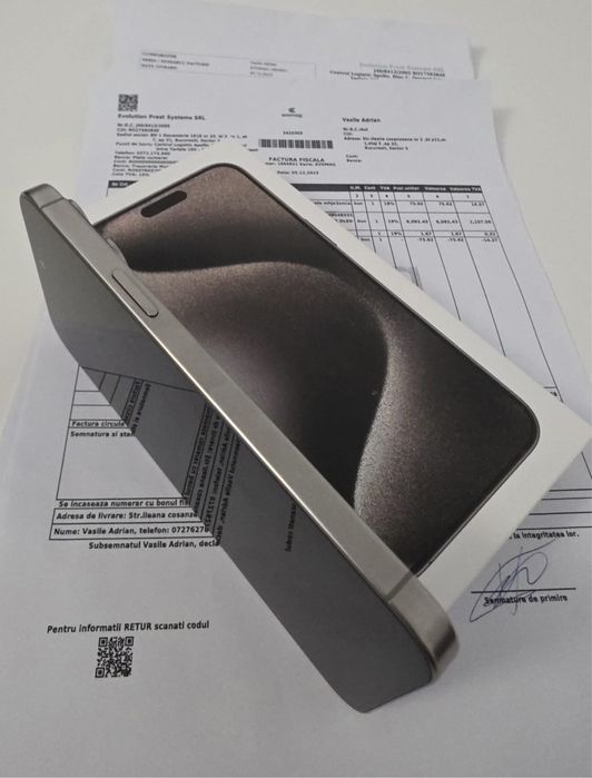 IPHONE 15 Pro MAX 256 GB culoare Natural Titanium