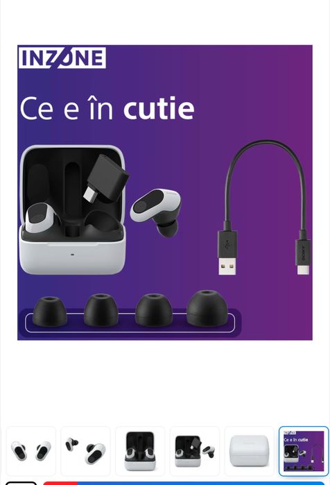 Casti Gaming True Wireless SONY INZONE WF-G700NW, sigilate. TRANSPORT