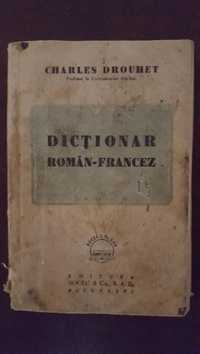 Dictionar roman francez vechi, Charles Drouhet, 1935, Socec, autograf