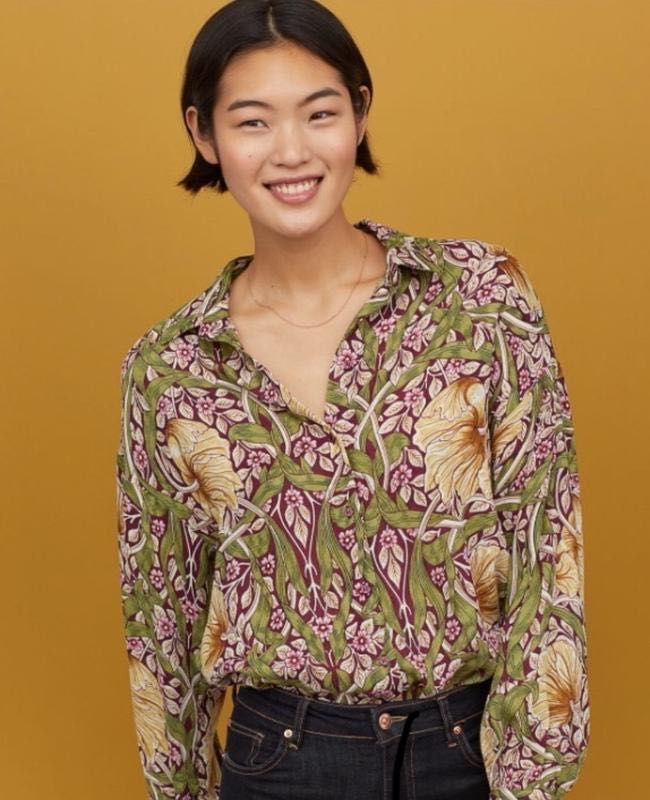 Блуза, рубашка женская с принтом, H&M