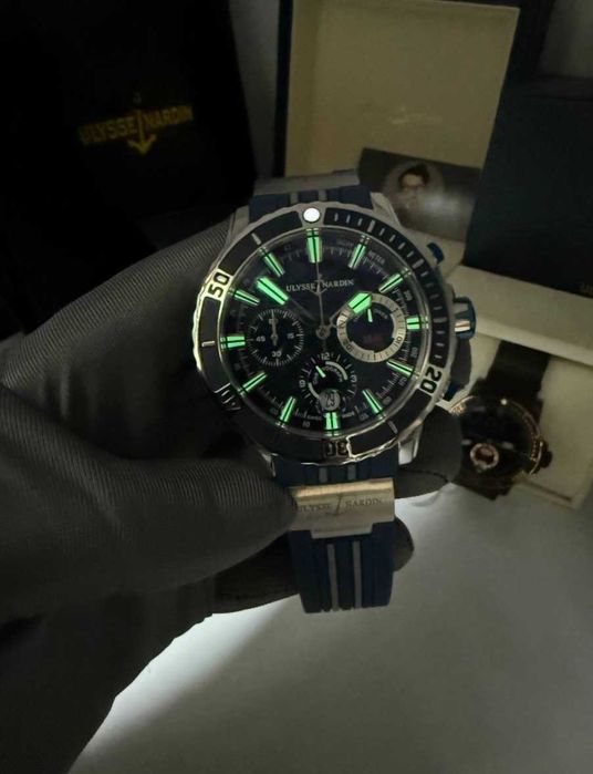 ulysse nardin marine silver blue