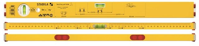 Алум. нивелир STABILA Type 80 М Instalation - 60 cm