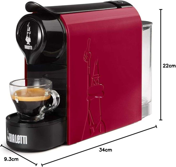 Кафемашина Bialetti Gioia, капсули, 1200W, червена, Енергиен клас A