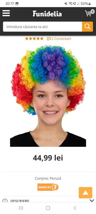 Peruca clown pt copii