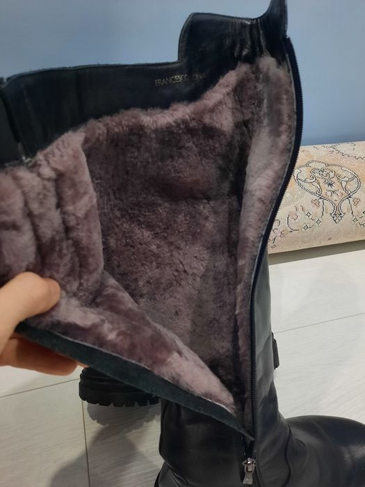 Кожаные Сапоги женские