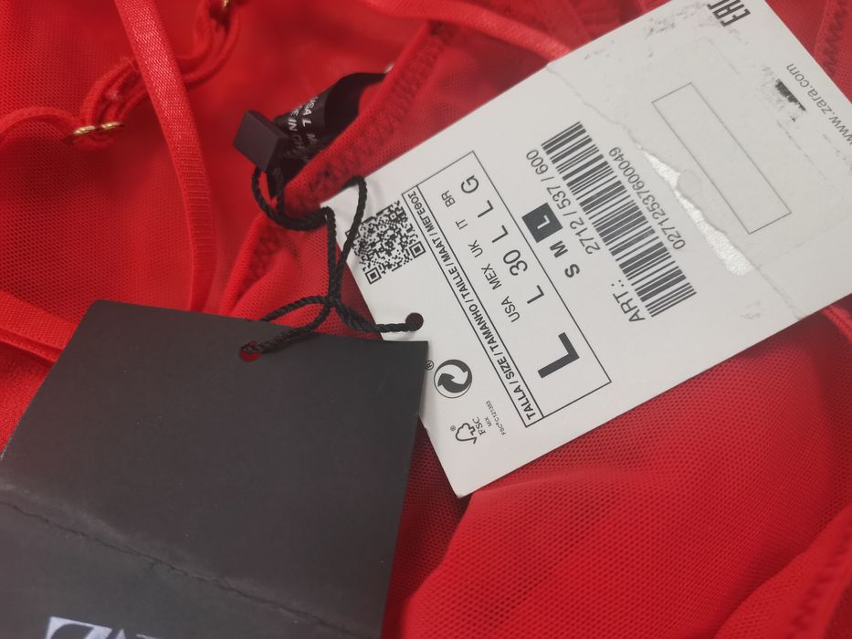 Ново боди с драперия ZARA, L