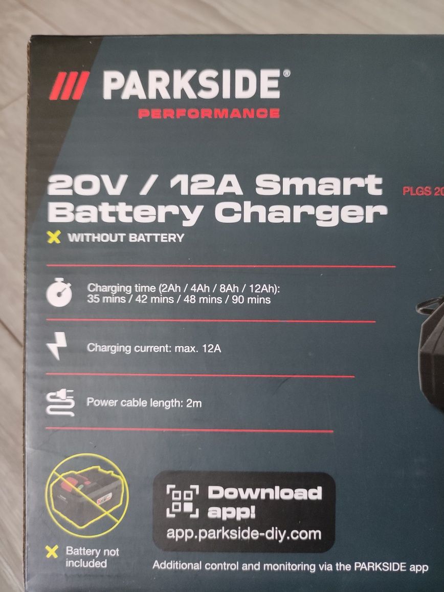 Incarcator smart parkside performance 20 V 12 A