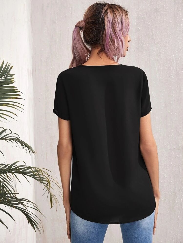 Tricou negru cu fermoar