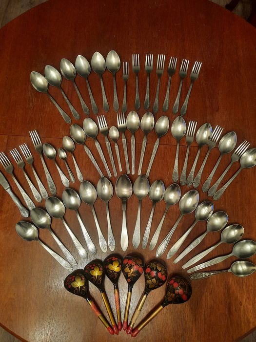 Ложки, вилки СССР.