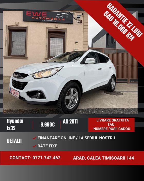 Hyundai ix35/Livrare gratuita/Posibilitate finantare/Rate fixe avans 0
