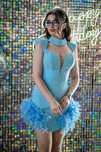 Rochie Glamour Baby Blue Colecția Bianca Drăgușanu