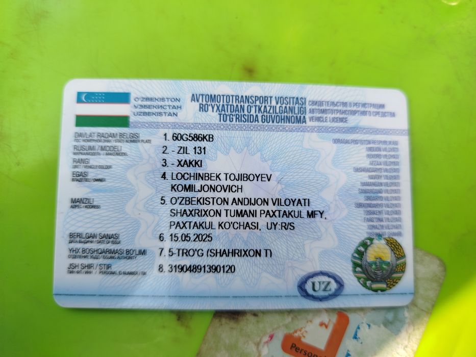 Zil 131 yili 1985 naxadu holatda