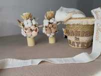 Lumanare botez/trusou botez/cutie trusou/cadou babyshower/tavita mot
