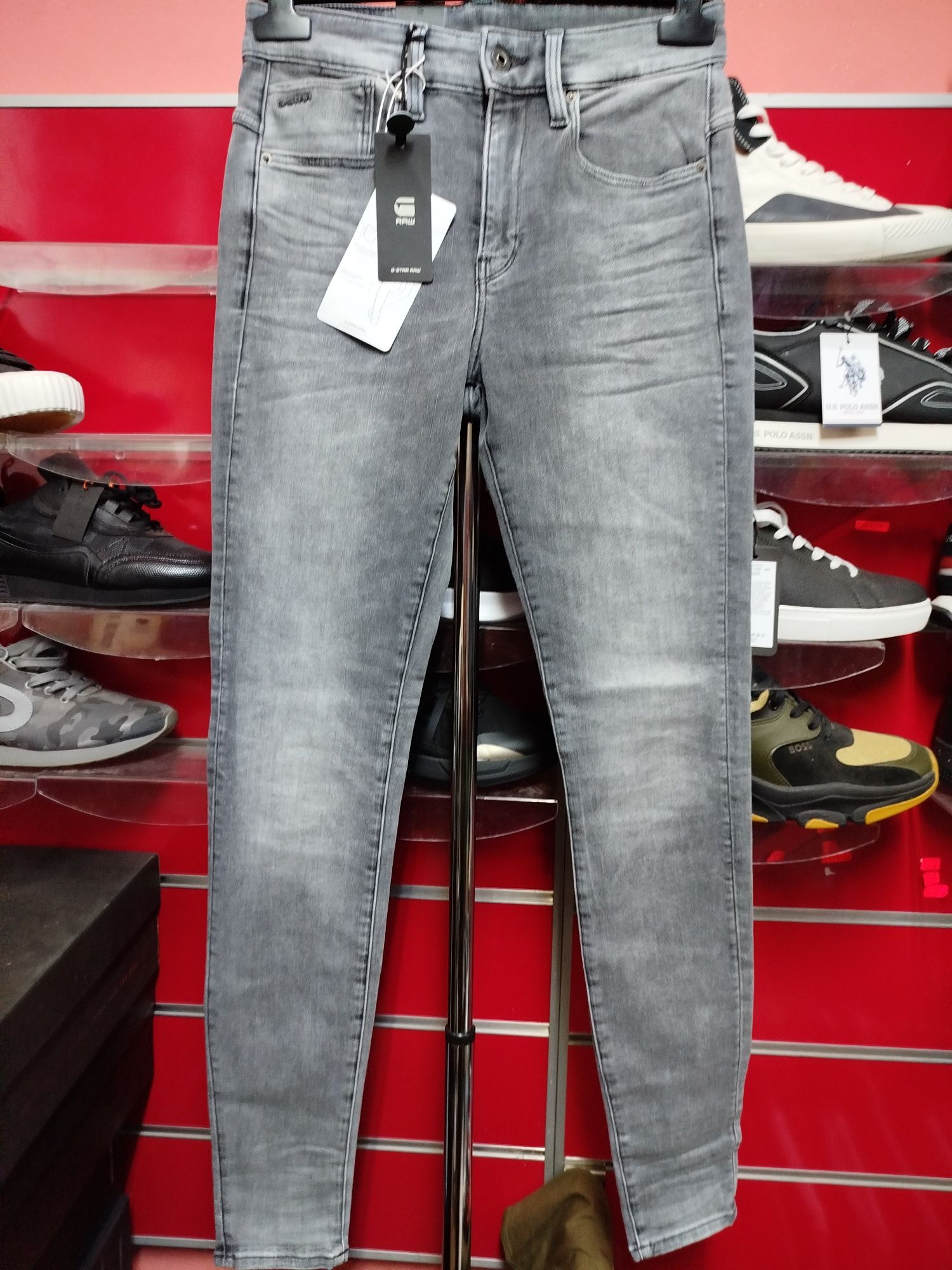 Оригинални дамски дънки G-Star Raw Lhana Skinny нови сиви