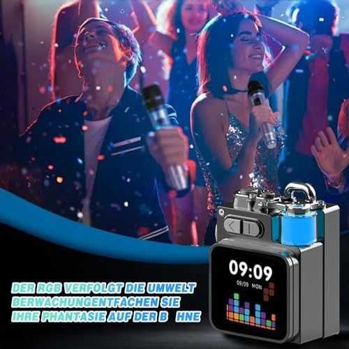Нов Преносим Bluetooth говорител с тъч скрийн и RGB светлини Колонка