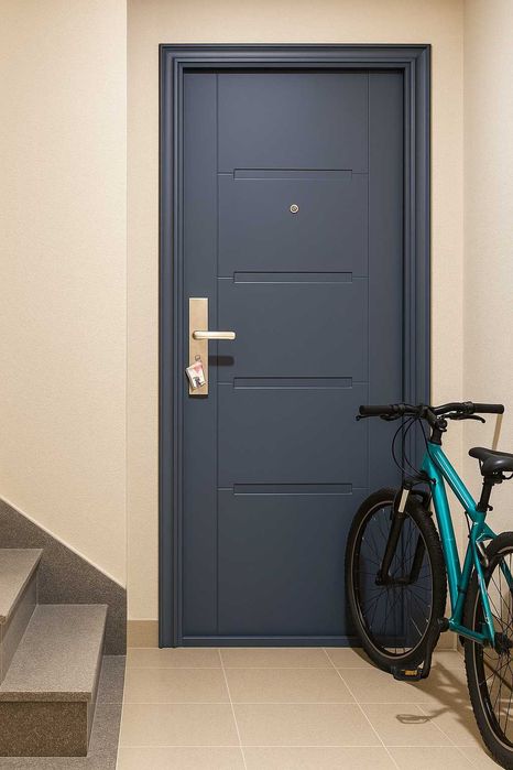 Usa Intrare Metalica Dreapta Antracit Apartament Birou SQ 205x88cm