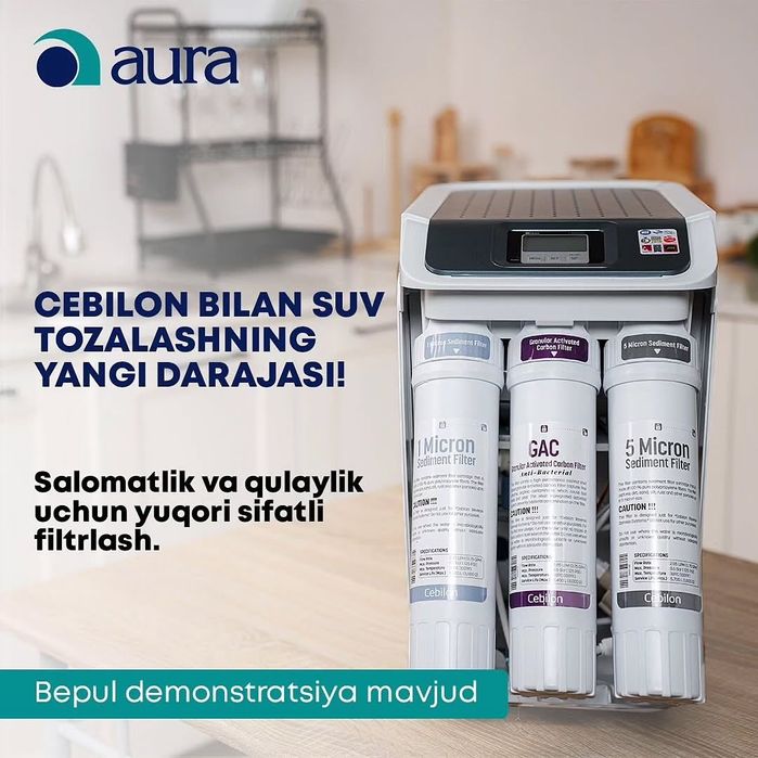 Germaniyada ishlab chiqarilgan AURA CEBILON SUV filterini  6 bosqichli