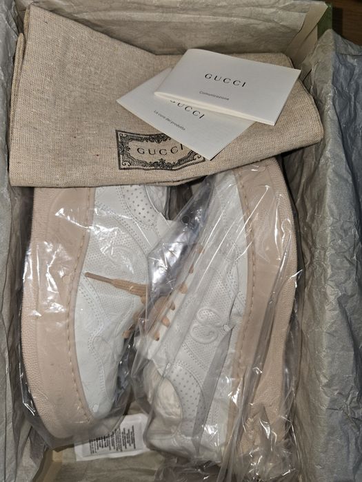 Teniși GUCCI din piele naturala, culoare albă 37 1/2
