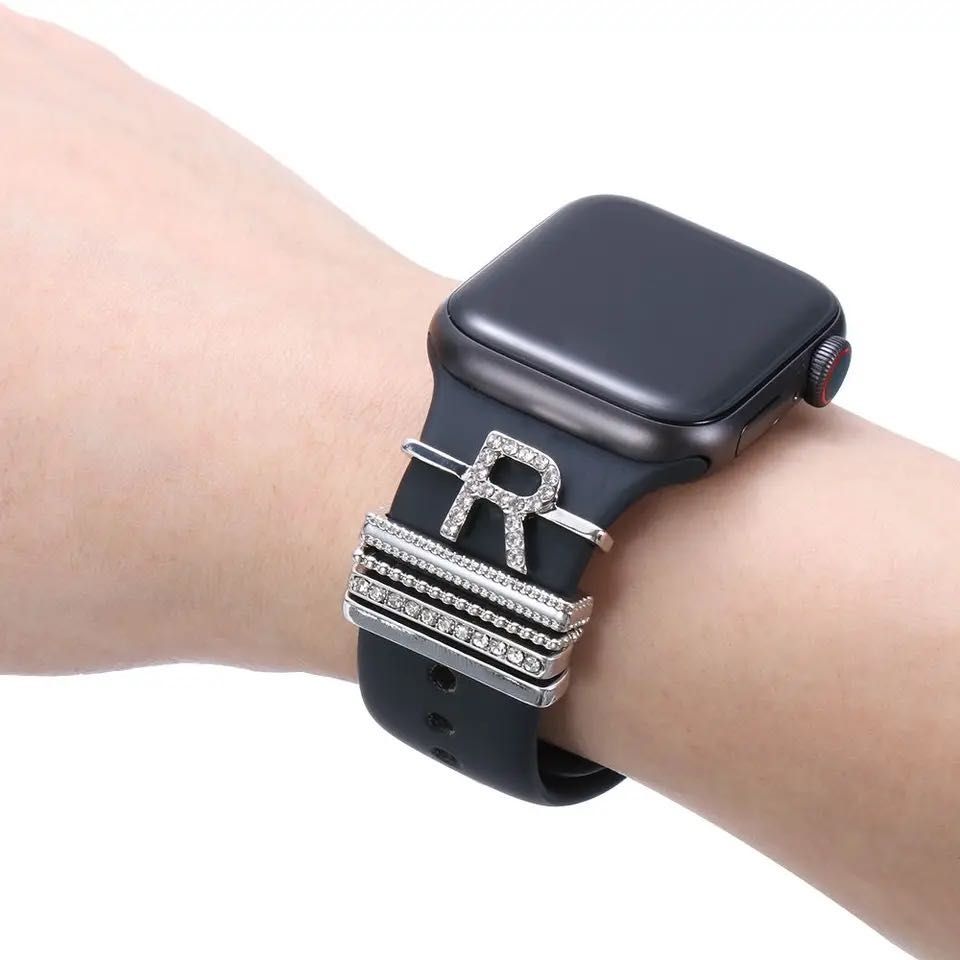 Сребърна декорация за каишка за Apple Watch ULTRA/SE/10/9/8/7/6/5