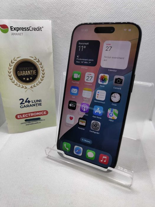 Iphone 16 Pro 128Gb 100% bateria (67724/10 Pacurari 1) Garantie 2 ani
