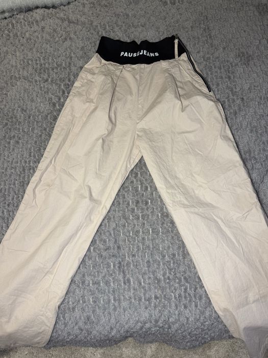 Pause Jeans широк бежов панталон