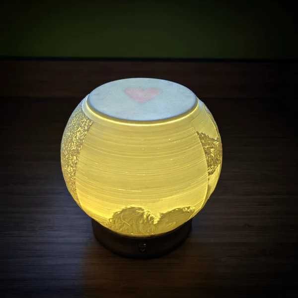 Lampa litofan personalizat cu baterie