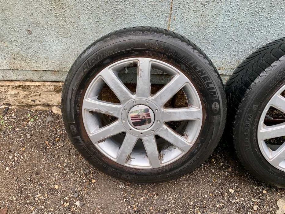 Алуминиеви джанти 16" 5x112 + ЗИМНИ ГУМИ Michelin - Vw,Audi,Seat,Skoda