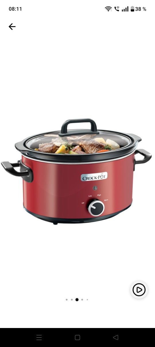 POMANA!!-Slow-Cooker Crock-Pot-Oala Minune,NOUA=3,5 l,Vas ceramic-LUX
