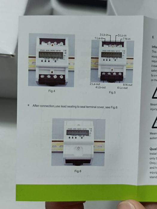 Счётчик электроэнергии мини Маленький компактный 3 фазный учочик