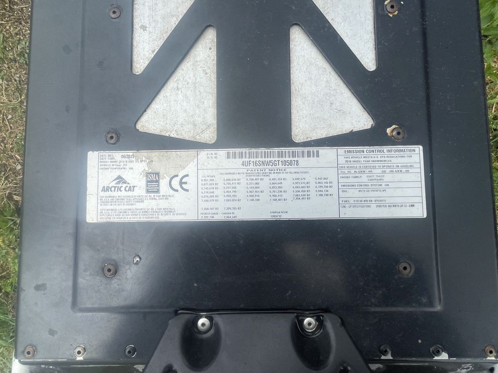 Vand snowmobile arctic cat 800