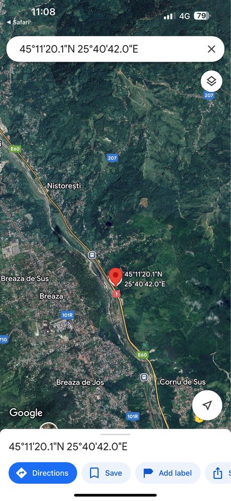 Teren intravilan la 20km de Sinaia - in loc. Breaza, jud. Prahova