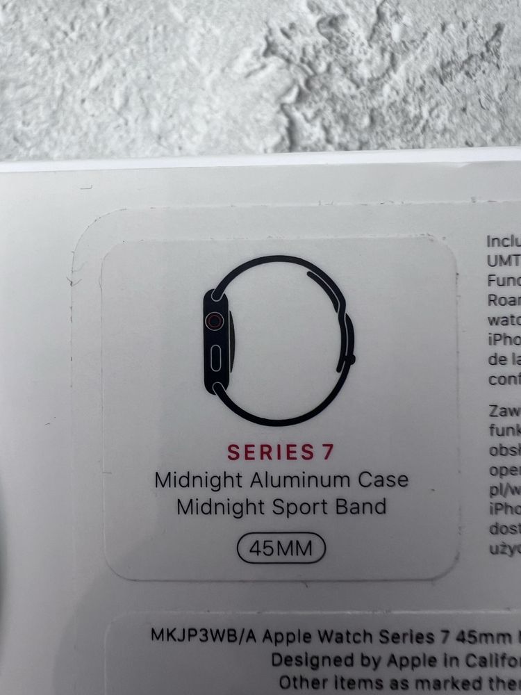 Apple watch 7, 45MM, aluminium case, midnight