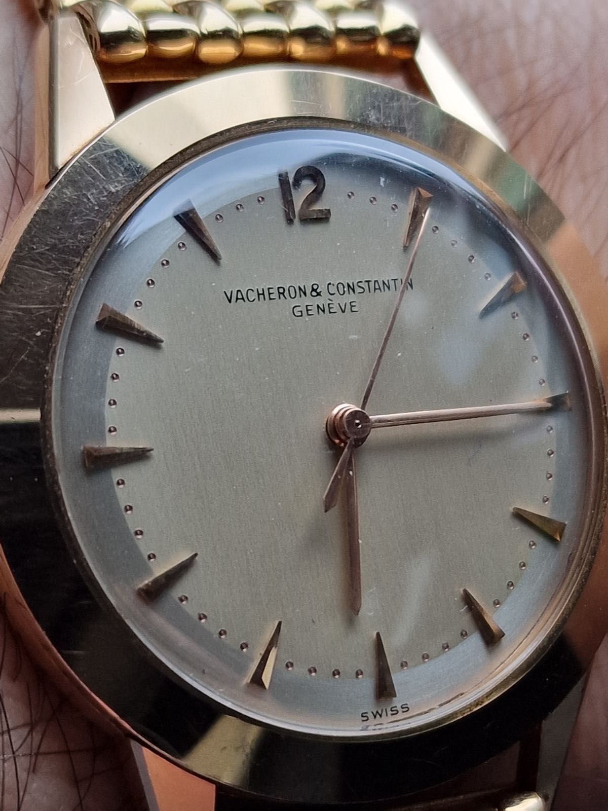 Vacheron Constantin 18к златен мъжки часовник от 50те. Jumbo версия