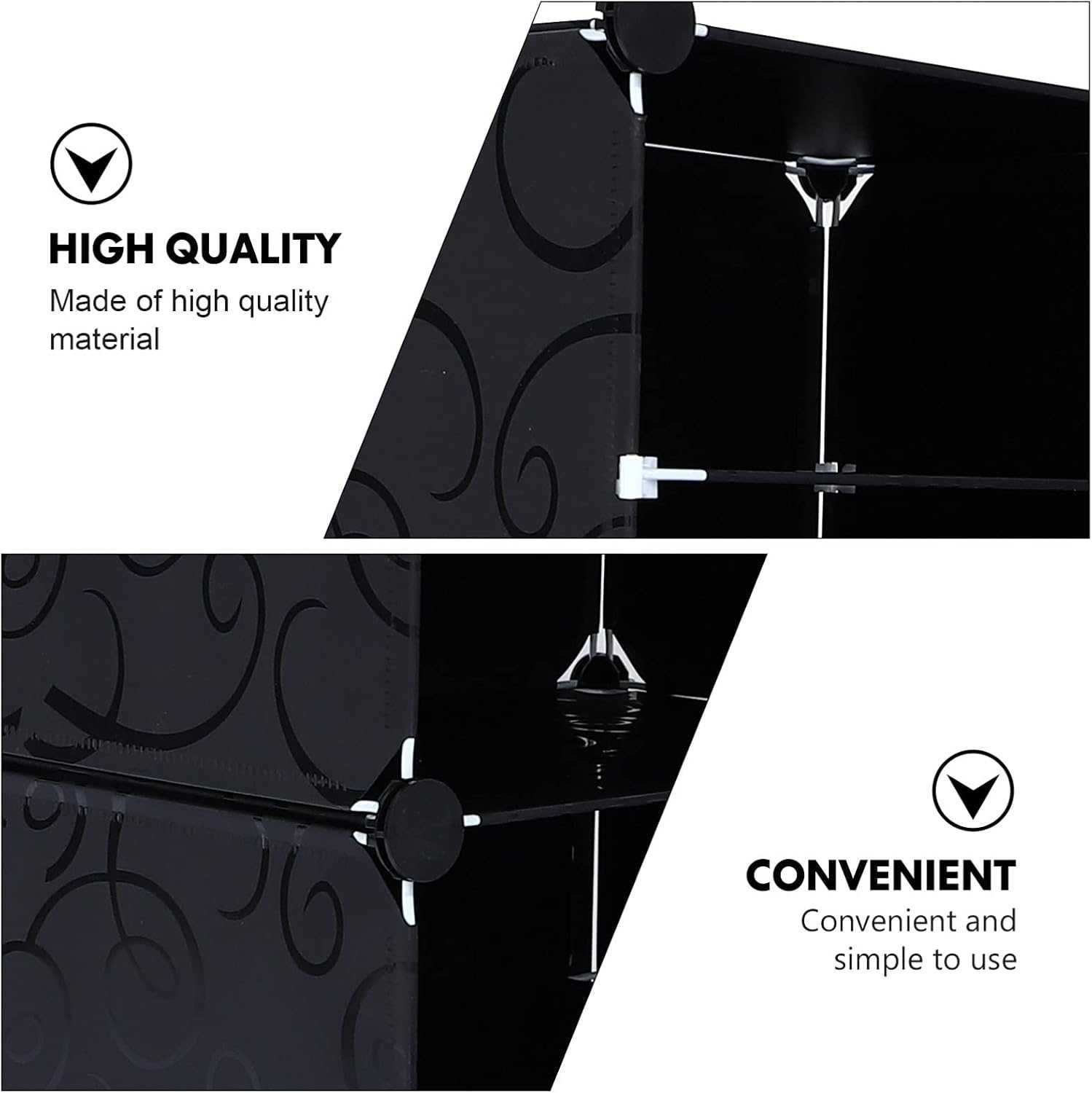Dulap pentru pantofi modular 6 rafturi 3 sertare ferestre transparente