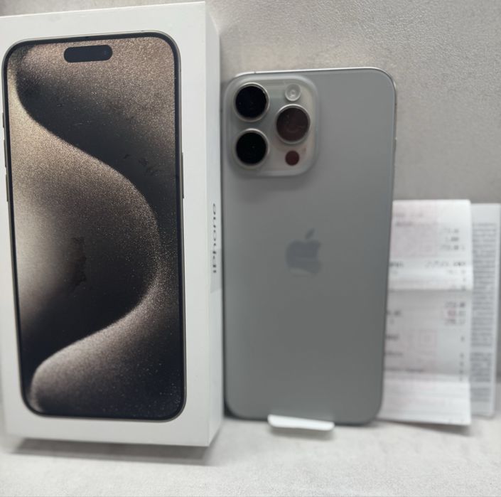 Като Нов! iPhone 15 Pro Max 256GB Natural Titanium - Гаранция