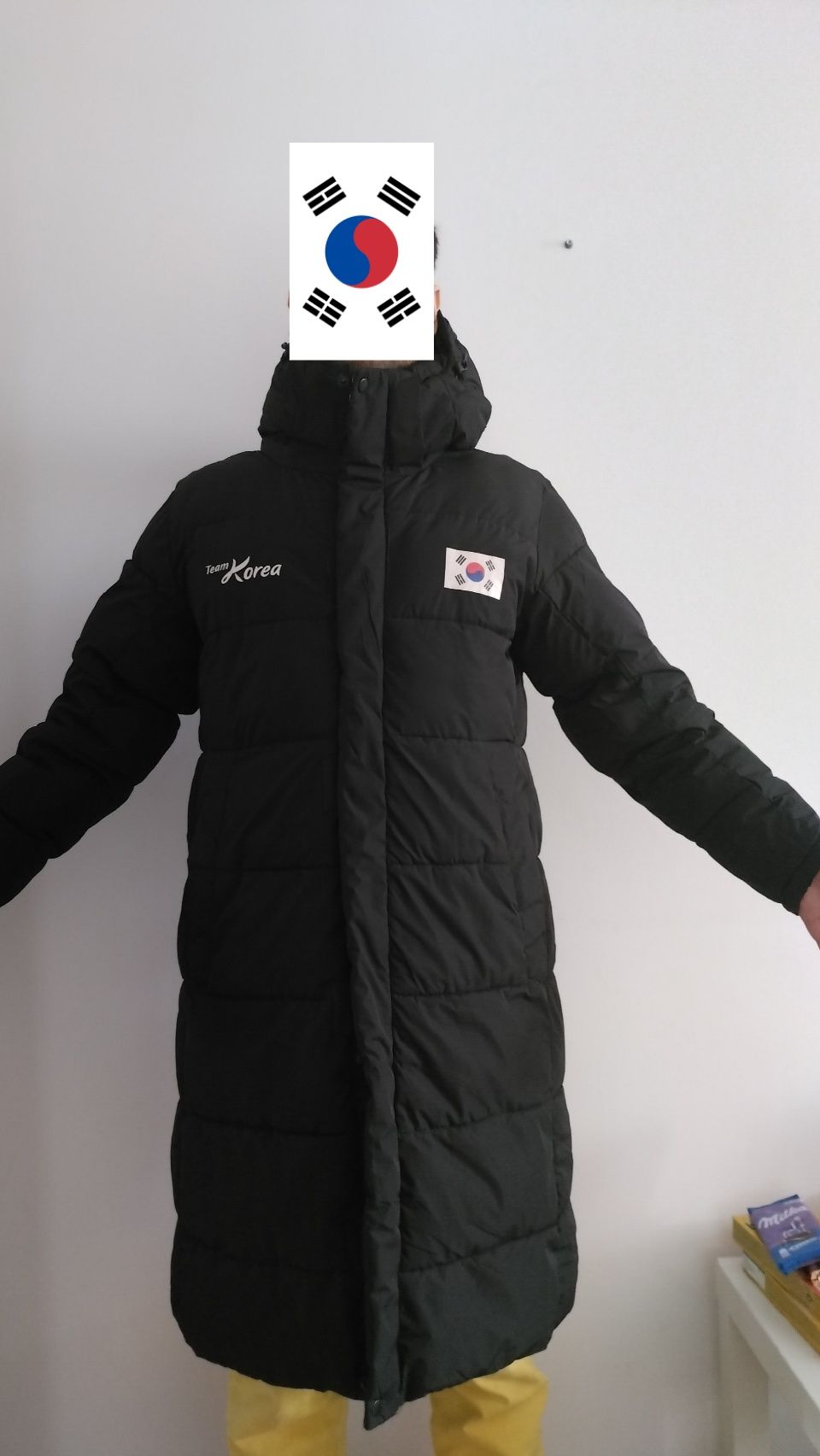 Олимпийская зимняя куртка сборной Корей Мужская длинная куртка 48-50