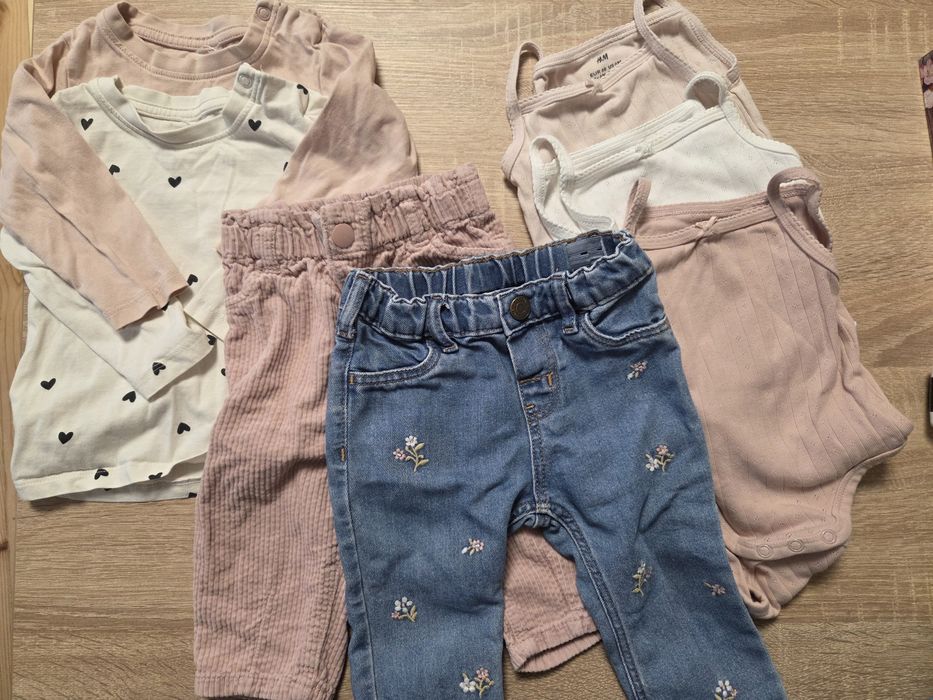 Есен H&M Дънки Блузи Бодита момиче 68-74 см