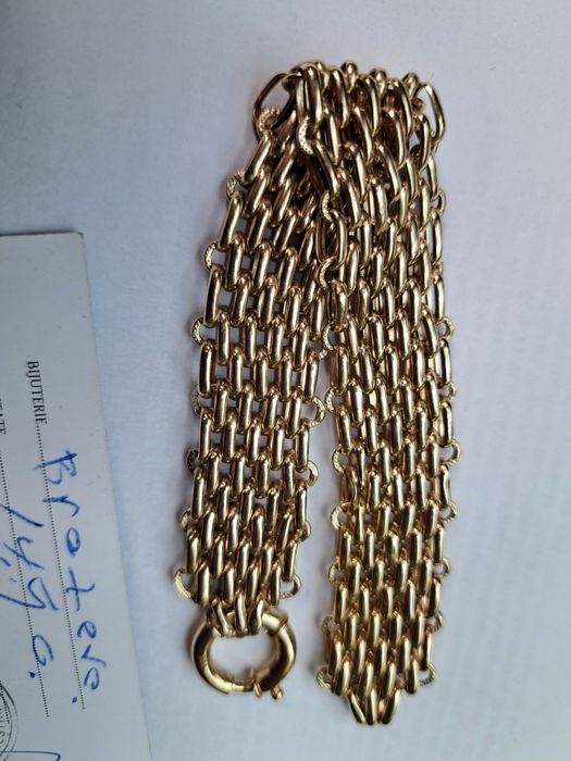 Bratara aur 14k, 14.90 gr, lungime 18 cm, model deosebit
