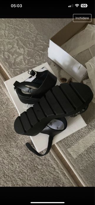 Sandale Lea negre cu detalii arginti