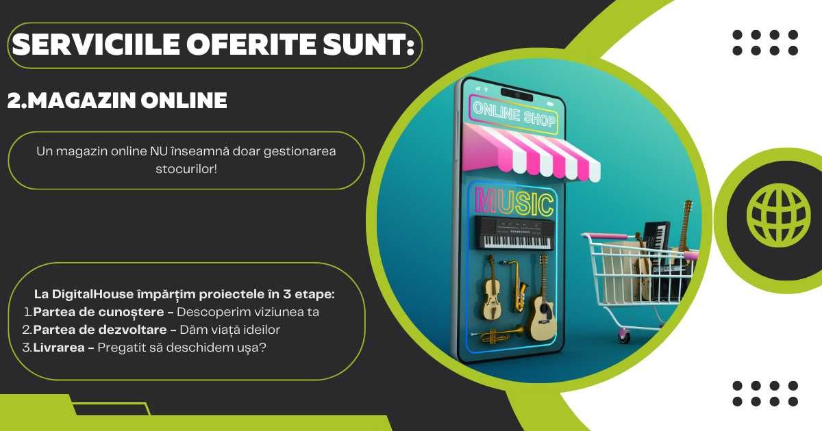 Website de prezentare, magazine online si mentenanta pentru tine